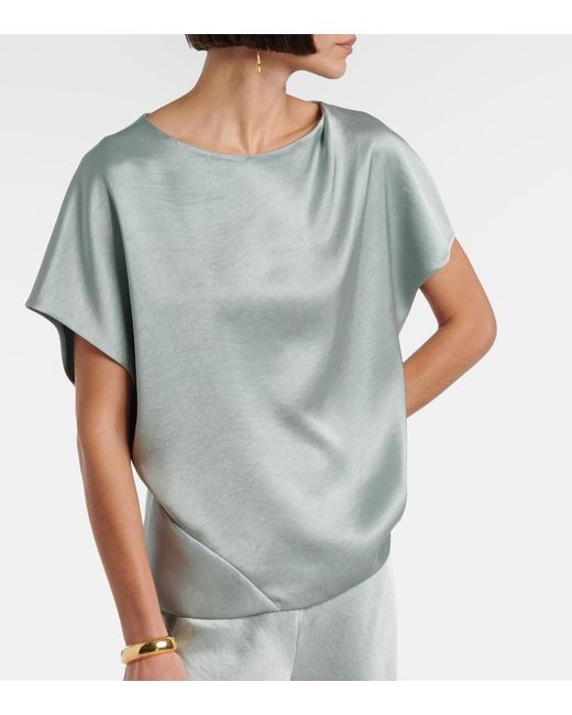 Vince Blue Satin Top
