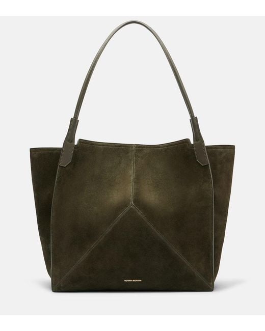 Victoria Beckham Green Victoria Suede Tote Bag