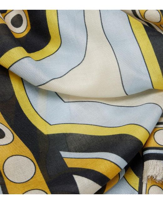 LaDoubleJ Blue Printed Scarf