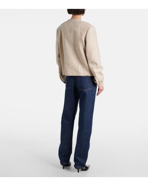 Veste Gliss En Lin, Coton Et Soie Melanges Blazé Milano en coloris Natural