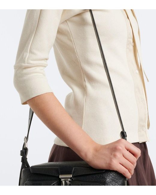 Lemaire White Ribbed-Knit Cotton And Linen Top