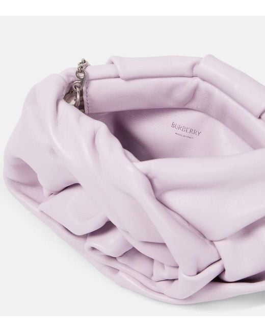 Burberry Purple Clutch Rose Aus Leder