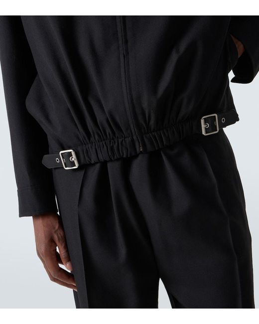 Loewe Blouson Aus Wolle Mit Leder in Black für Herren