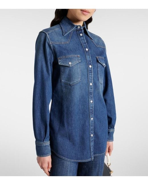 Dolce & Gabbana Blue Denim Shirt