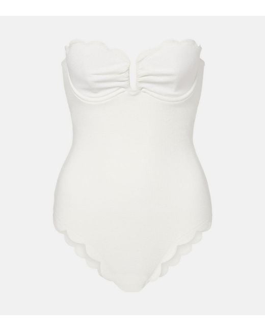 Marysia Swim White Lisbon Maillot Swimsuit