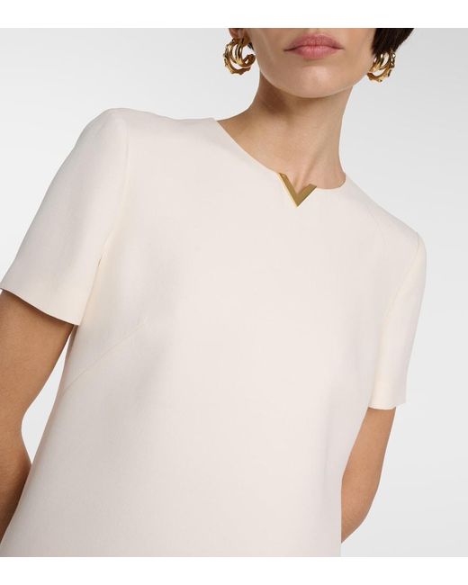 Valentino White Crepe Couture Minidress