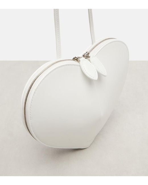 Alaïa White Le Coeur Leather Crossbody Bag