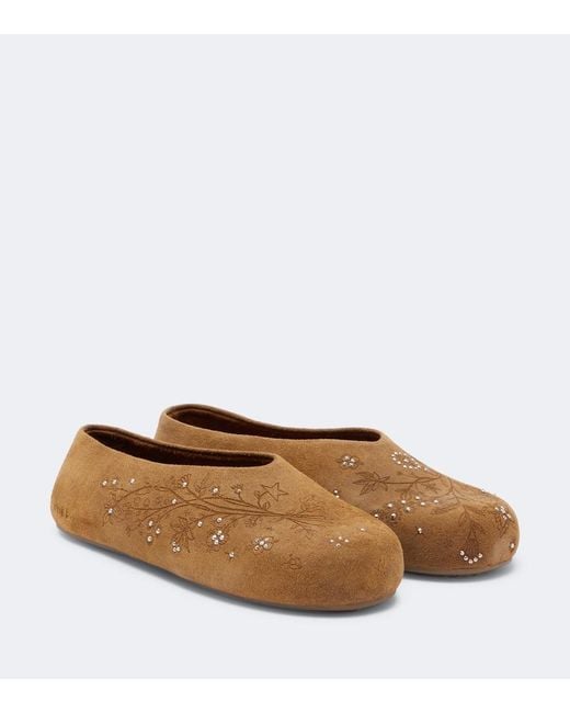 Golden Goose Deluxe Brand Brown Tierra Studded Suede Slip-On Shoes