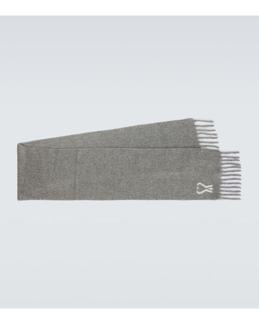 AMI Gray Ami De Cour Alpaca And Wool-Blend Scarf for men