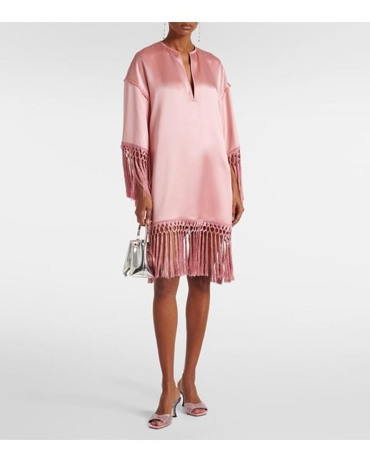 Jimmy Choo Pink Skye 70 Embellished Satin Mules