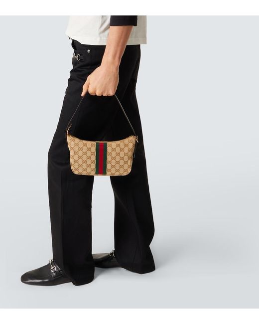 Gucci Crossbody Bag Lunetta Gg Small Aus Canvas in White für Herren