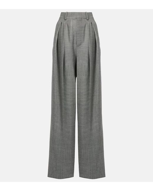 Pantaloni A Gamba Larga di Saint Laurent in Gray