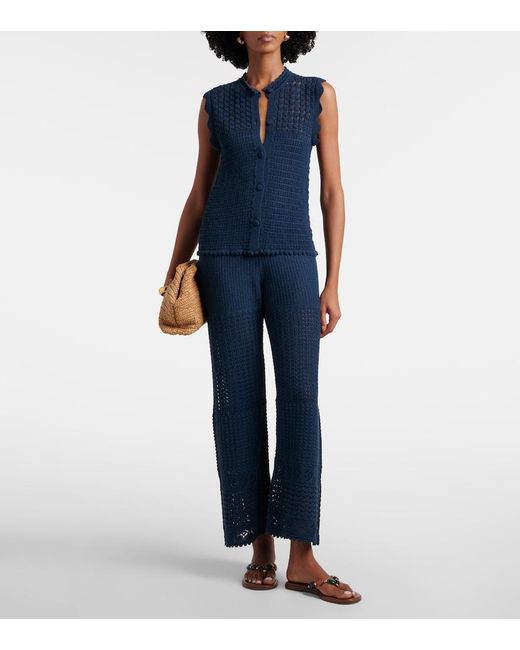 Eres Blue Aurora Crochet Top