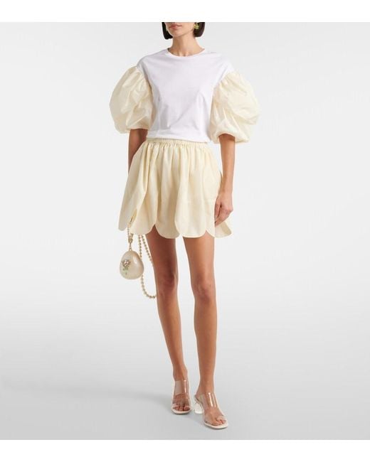 Simone Rocha Natural Poplin Miniskirt