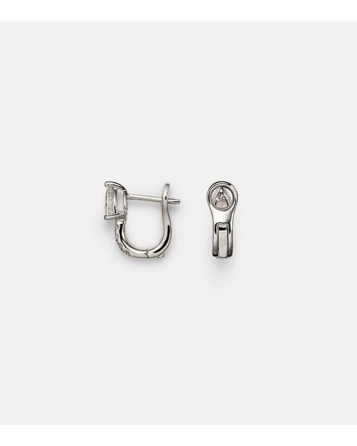 Anita Ko White 18Kt Huggies With Diamonds