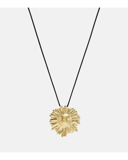 YSSO Metallic Ilios 24Kt-Plated Pendant Necklace