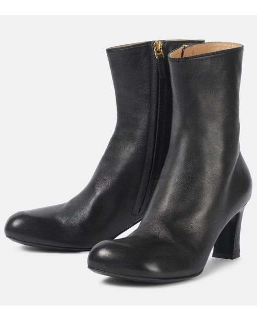 Bottines 65 En Cuir Bottega Veneta en coloris Black
