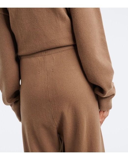 Extreme Cashmere Brown N°479 Runaway Cashmere-Blend Wide-Leg Pants