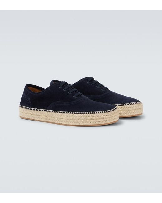 J.W. Anderson Blue Suede Espadrilles for men