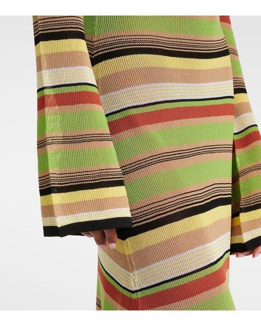 Sir Metallic Coastline Striped Maxi Dress