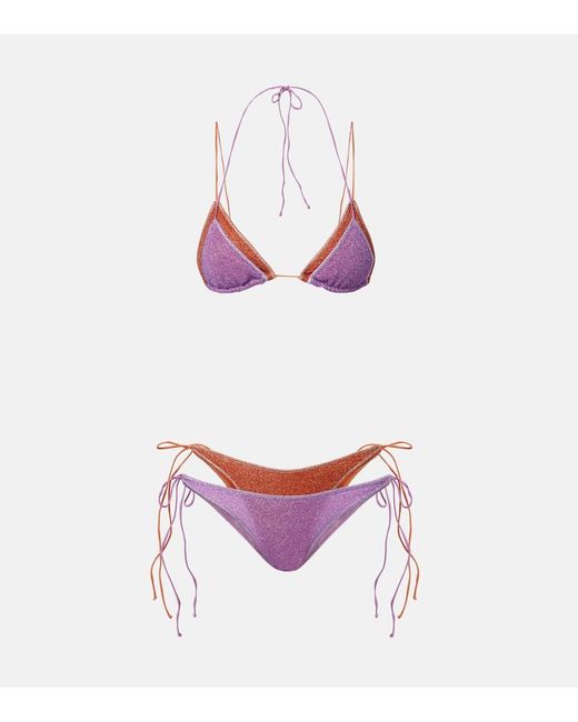 Oseree Purple Lumiere Layered Bikini