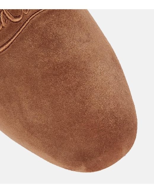 Christian Louboutin Brown Coolito Donna Suede Slippers