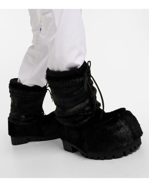 Botas De Nieve Alaska De Pelo Sintetico Balenciaga de color Black