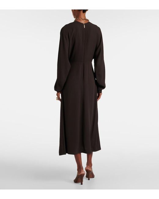 Joseph Black Hills Cutout Crepe Midi Dress