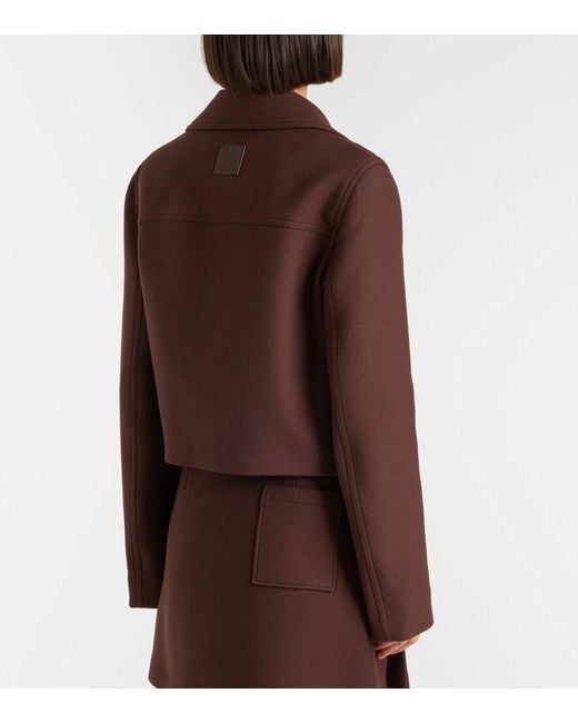 Loewe Brown Wool-Blend Twin-Pocket Jacket