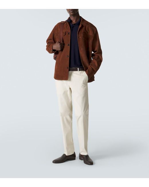 Lardini Brown Suede Jacket for men