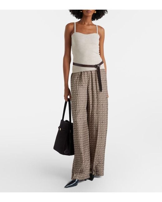 Max Mara White Epica Wool-Blend Top