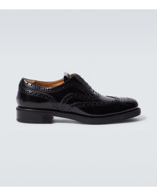 Miu Miu Black X Church's Leather Brogues for men