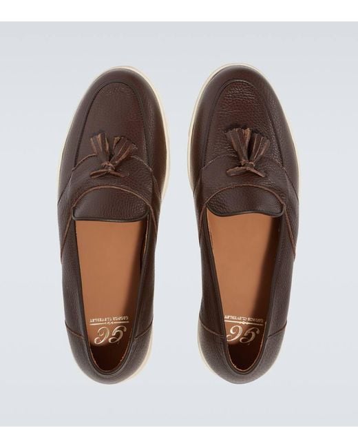 George Cleverley Brown Joey Leather Loafers for men