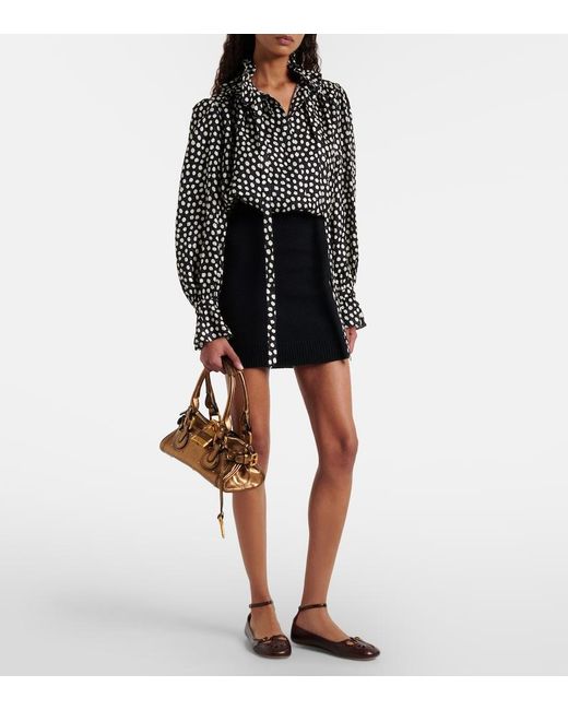 Chloé Brown Paddington Metallic Leather Shoulder Bag