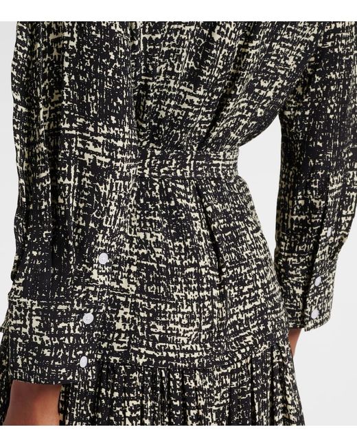 Vestido Midi Harlow De Crepe Estampado Proenza Schouler de color Gray