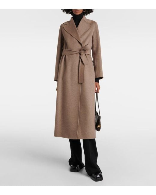 Max Mara Natural Mantel Aus Wolle