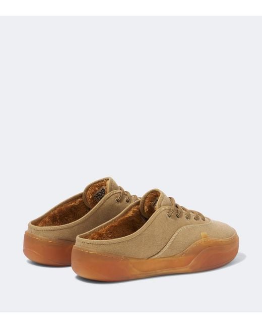ERL Brown Canvas Mules for men