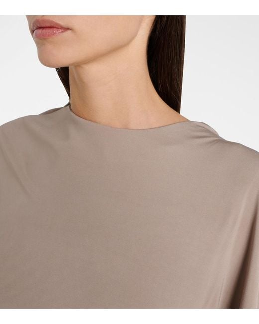 Christopher Esber Natural Vala Draped Jersey Maxi Dress