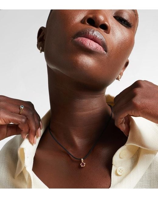 STONE AND STRAND Metallic Festival Vibes 14Kt Choker With Tourmaline