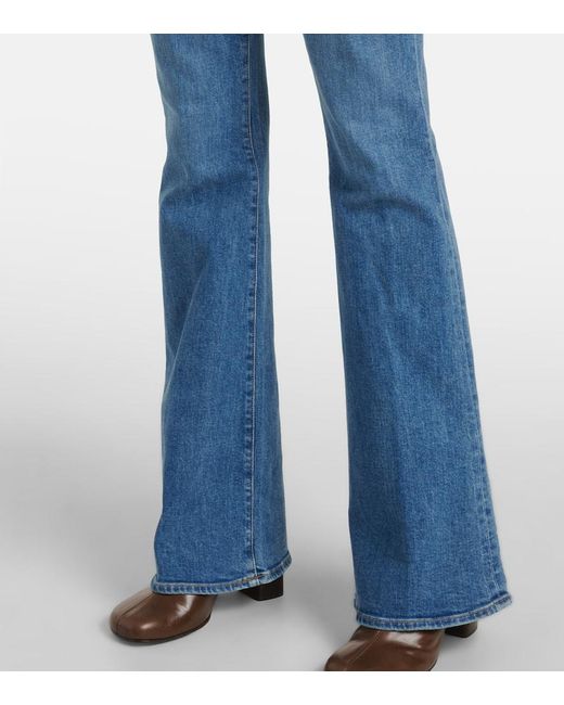 Veronica Beard Blue Beverly High-Rise Flared Jeans