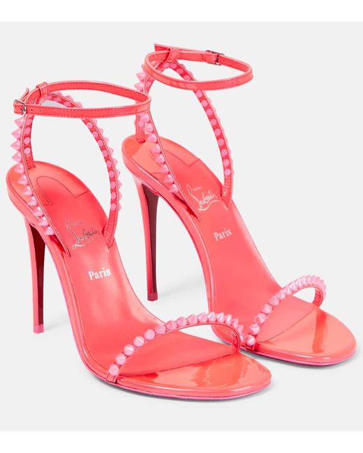 Christian Louboutin Pink So Me 100 Patent Sandal