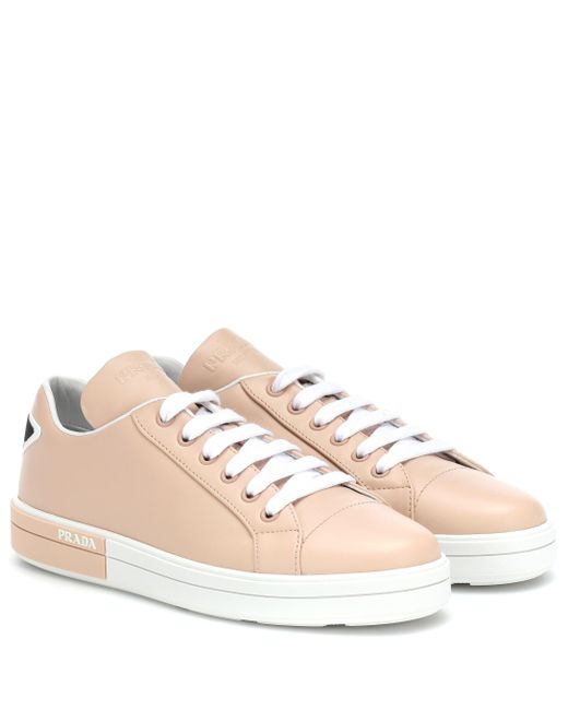 Prada Pink Leather Sneakers