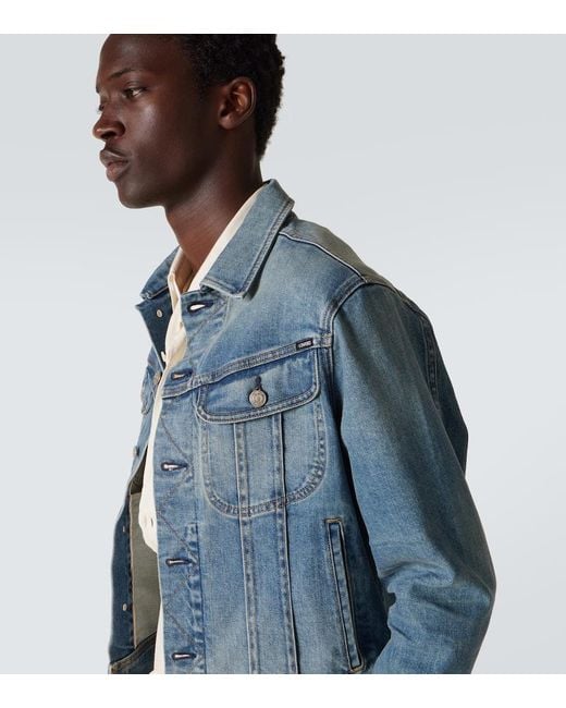 Chaqueta Icon En Denim Tom Ford de hombre de color Blue