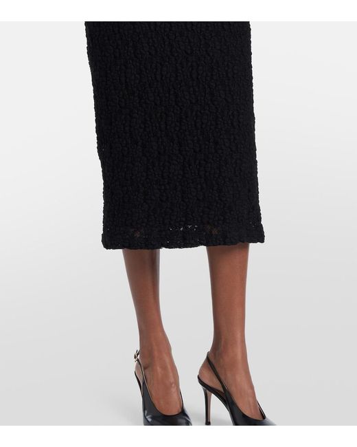 Max Mara Black Elegante Luciana Strapless Midi Dress