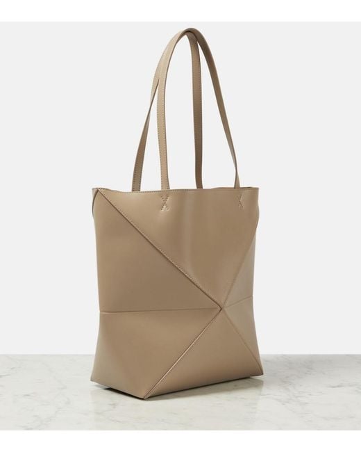 Loewe Natural Puzzle Fold Medium Leather Tote Bag