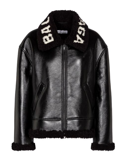 balenciaga leather jacket