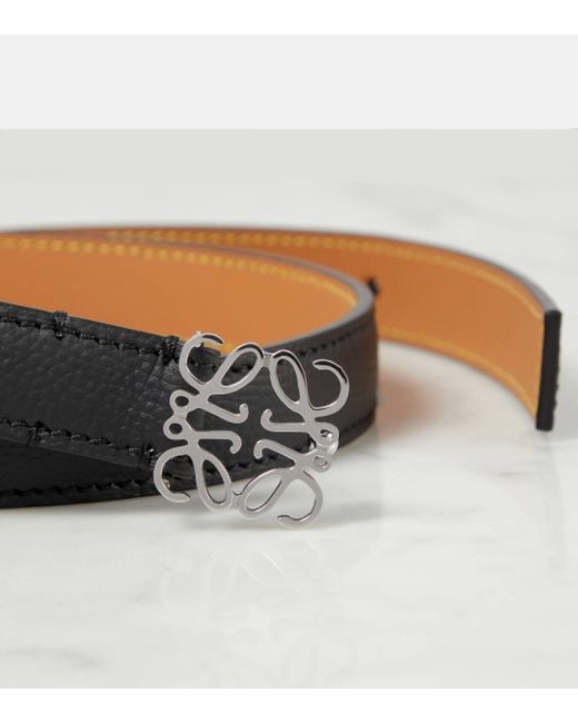 Loewe Black Anagram Leather Belt