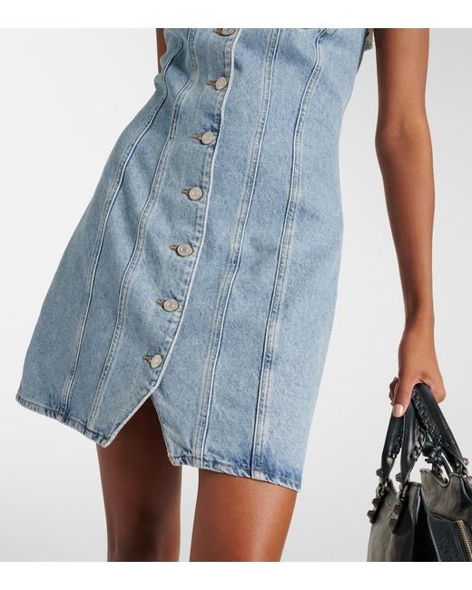 Agolde Blue Trina Denim Minidress