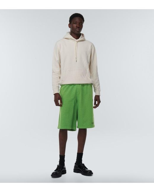 Versace Green Cotton Jersey Shorts for men