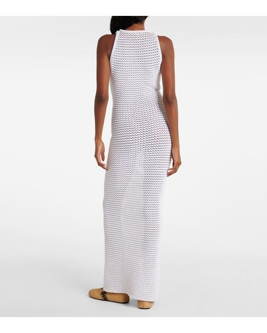 Alaïa White Crochet Maxi Dress